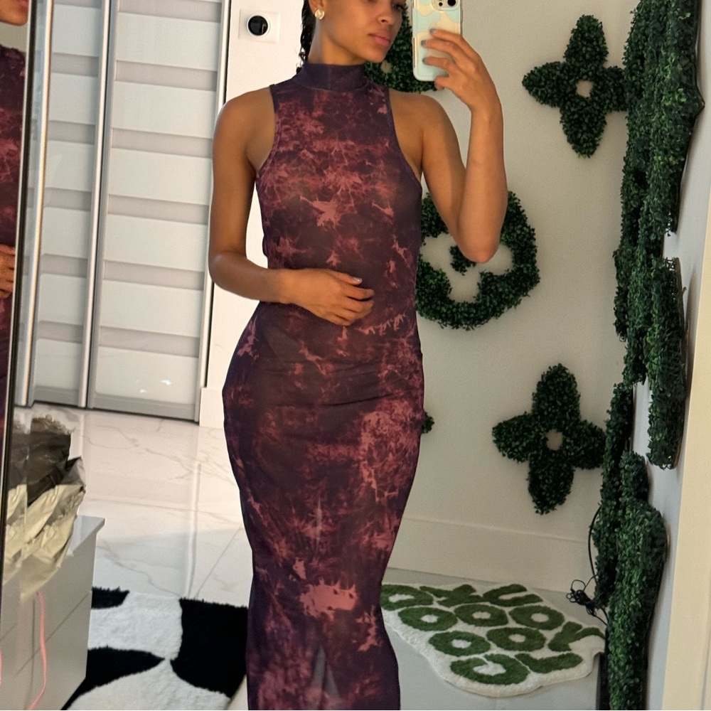 Purple swim cover up